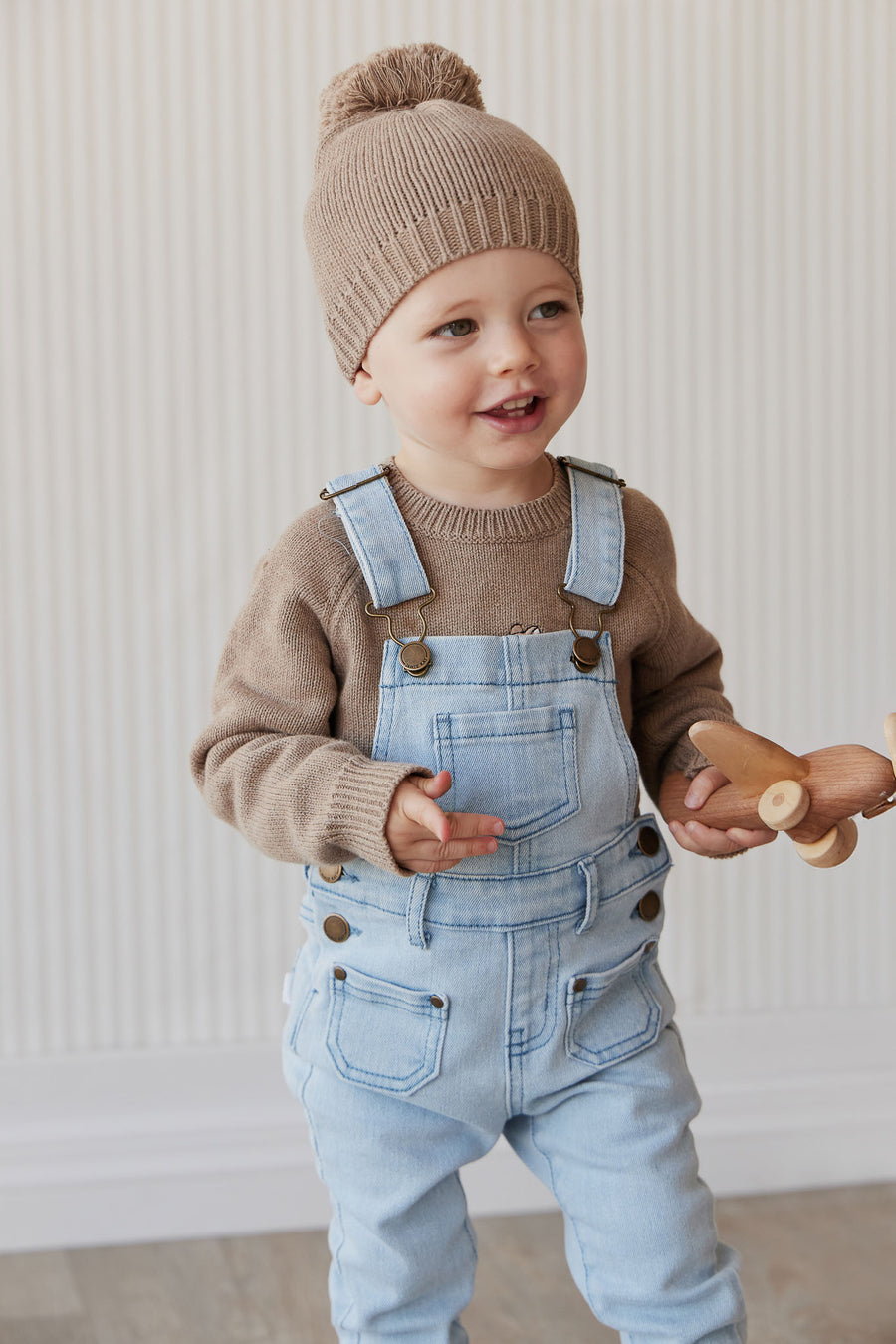 Arlo Twill Overall - Washed Denim Childrens Overall from Jamie Kay NZ