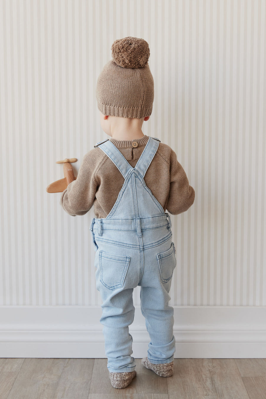 Arlo Twill Overall - Washed Denim Childrens Overall from Jamie Kay NZ