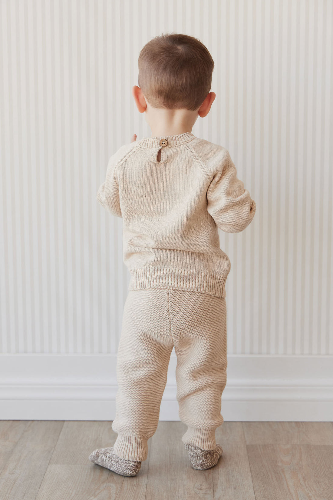 Ethan Pant - Oatmeal Marle Childrens Pant from Jamie Kay NZ