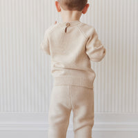 Ethan Pant - Oatmeal Marle Childrens Pant from Jamie Kay NZ