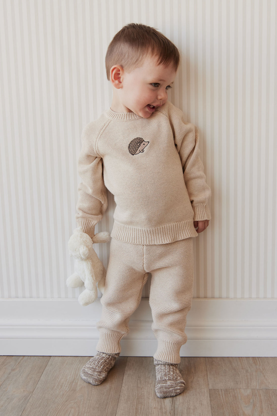 Ethan Pant - Oatmeal Marle Childrens Pant from Jamie Kay NZ