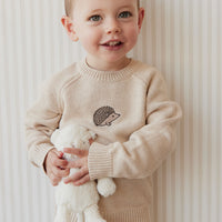 Ethan Jumper - Oatmeal Marle Hedgehog Childrens Jumper from Jamie Kay NZ