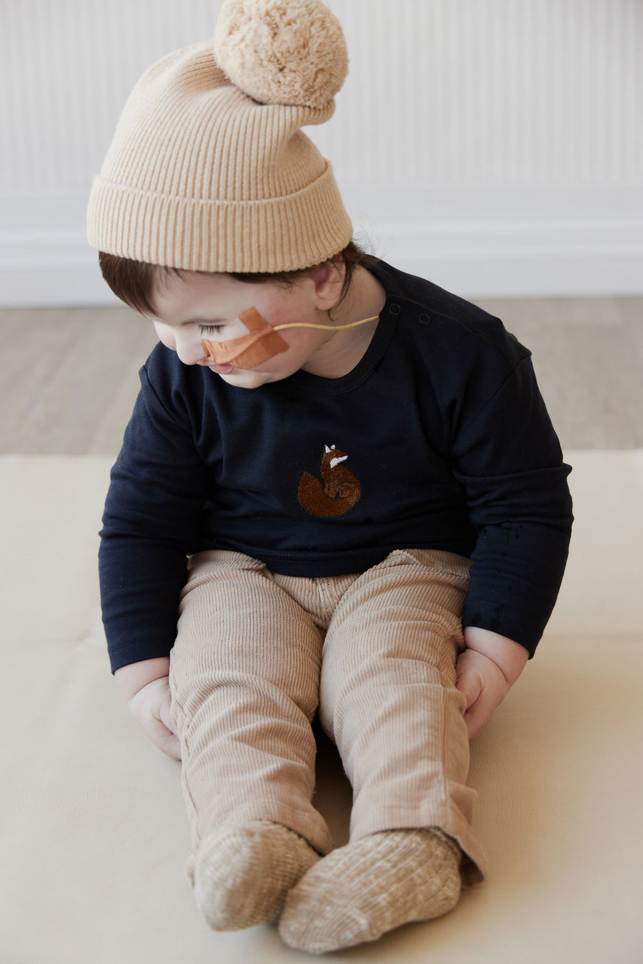 Pima Cotton Arnold Long Sleeve Top - Constellation Fox Childrens Top from Jamie Kay NZ