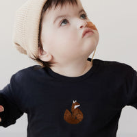 Pima Cotton Arnold Long Sleeve Top - Constellation Fox Childrens Top from Jamie Kay NZ