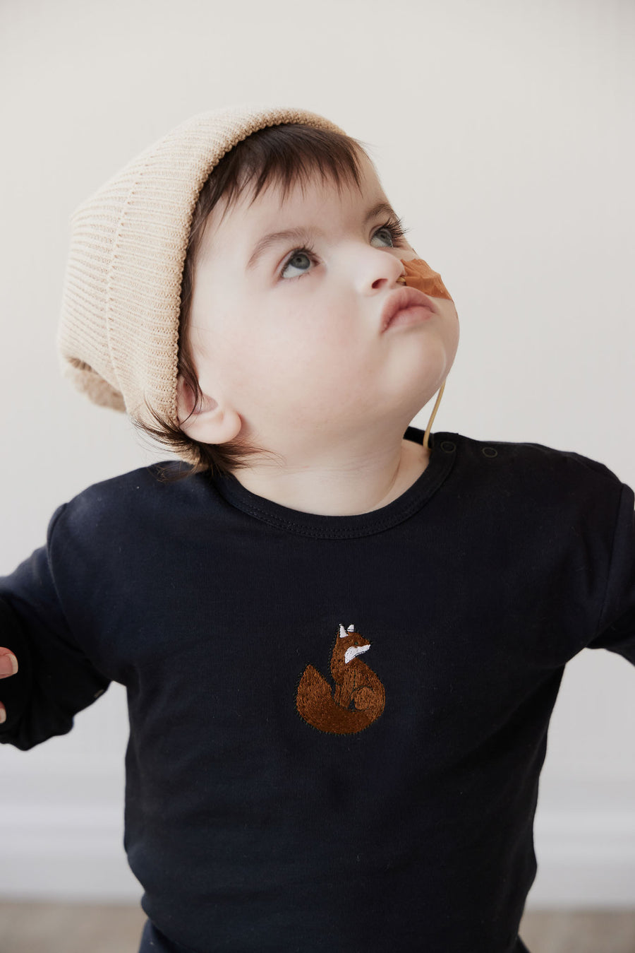 Pima Cotton Arnold Long Sleeve Top - Constellation Fox Childrens Top from Jamie Kay NZ