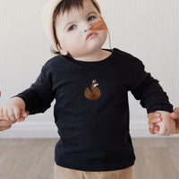 Pima Cotton Arnold Long Sleeve Top - Constellation Fox Childrens Top from Jamie Kay NZ