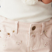 Lola Shortie - Goldie Embroidery Childrens Short from Jamie Kay NZ