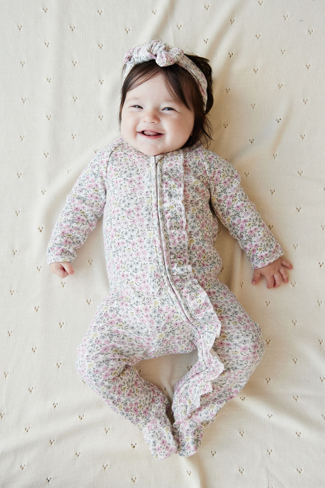 Organic Cotton Melanie Onepiece - Fifi Mini Slightly Pink Childrens Onepiece from Jamie Kay NZ