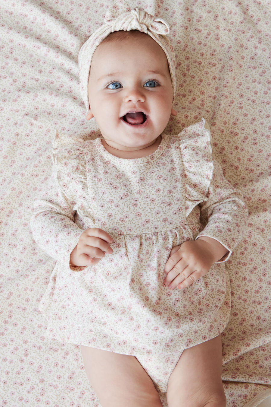 Organic Cotton Vivienne Playsuit - Emmy Egret Childrens Playsuit from Jamie Kay NZ