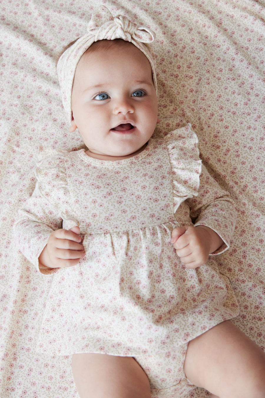 Organic Cotton Vivienne Playsuit - Emmy Egret Childrens Playsuit from Jamie Kay NZ