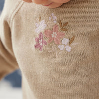 Audrey Jumper - Biscuit Marle Childrens Jumper from Jamie Kay NZ