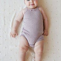 Organic Cotton Modal Singlet Bodysuit - Tulip Marle Childrens Bodysuit from Jamie Kay NZ