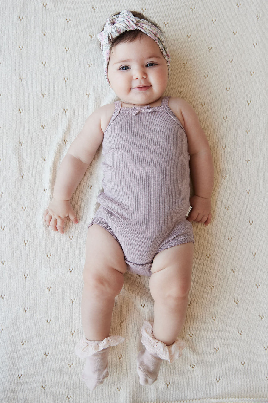 Organic Cotton Modal Singlet Bodysuit - Tulip Marle Childrens Bodysuit from Jamie Kay NZ