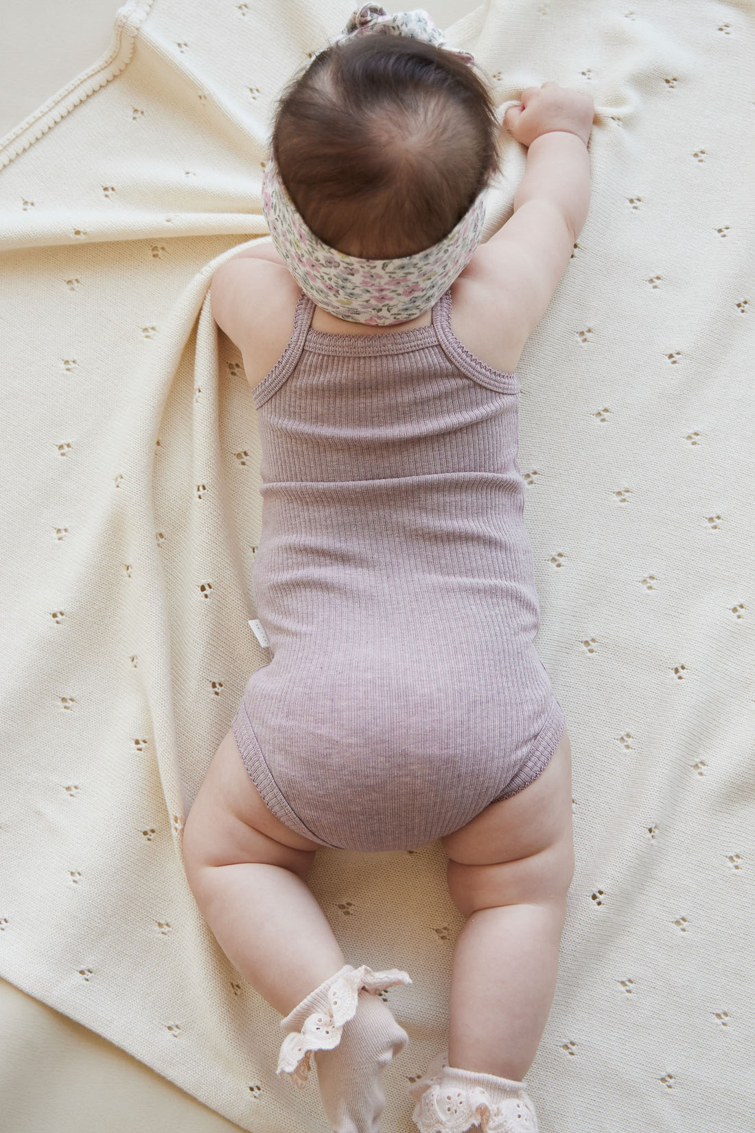 Organic Cotton Modal Singlet Bodysuit - Tulip Marle Childrens Bodysuit from Jamie Kay NZ