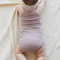 Organic Cotton Modal Singlet Bodysuit - Tulip Marle Childrens Bodysuit from Jamie Kay NZ