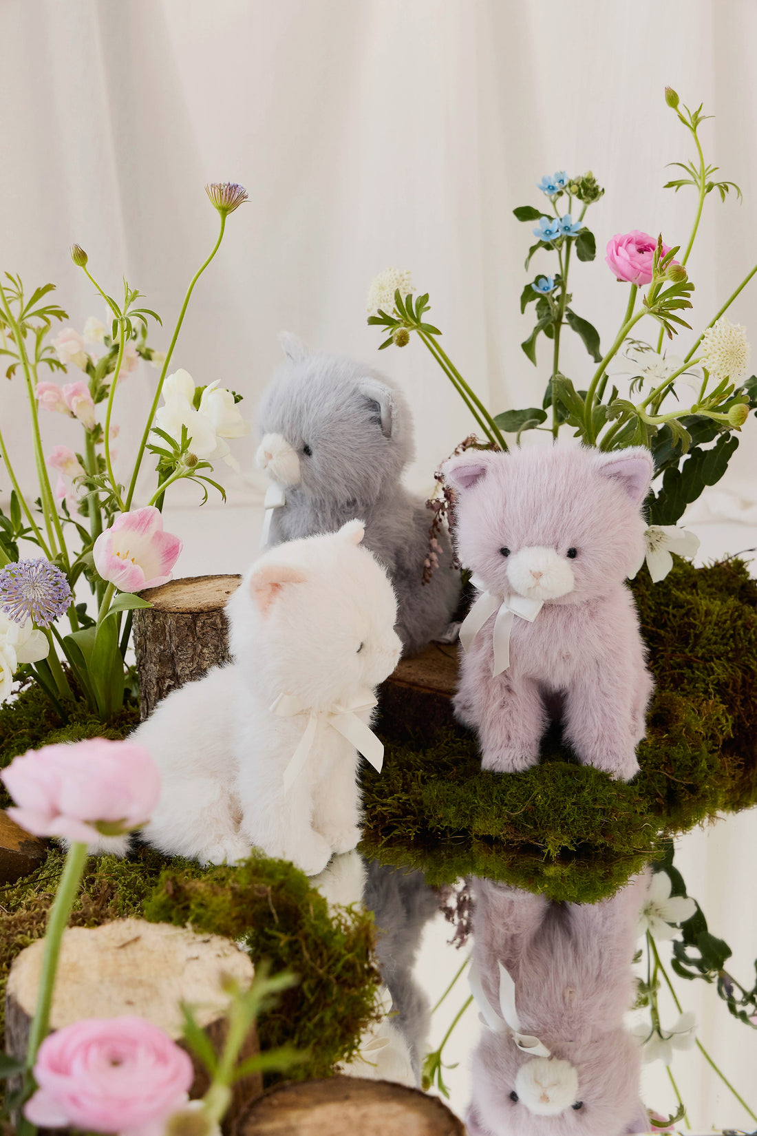 Snuggle Bunnies - Moon the Kitty - Soft Grey Childrens Toys from Jamie Kay NZ
