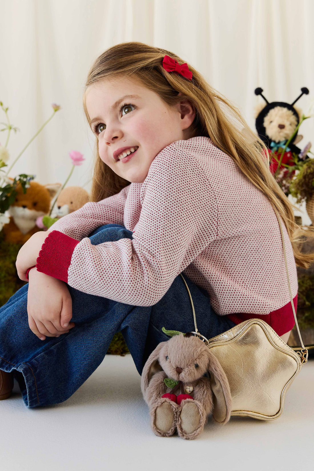 Snuggle Bunnies - Cherry Penelope Keyring - Walnut Childrens Toys from Jamie Kay NZ