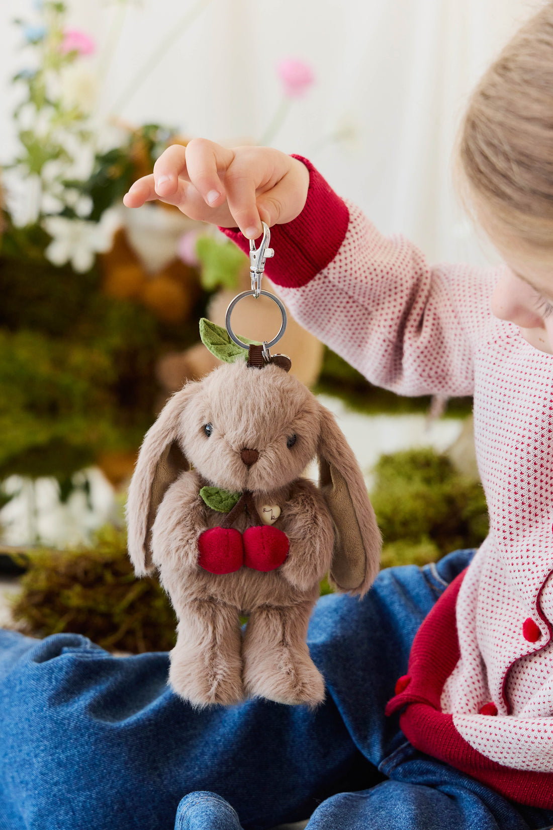 Snuggle Bunnies - Cherry Penelope Keyring - Walnut Childrens Toys from Jamie Kay NZ