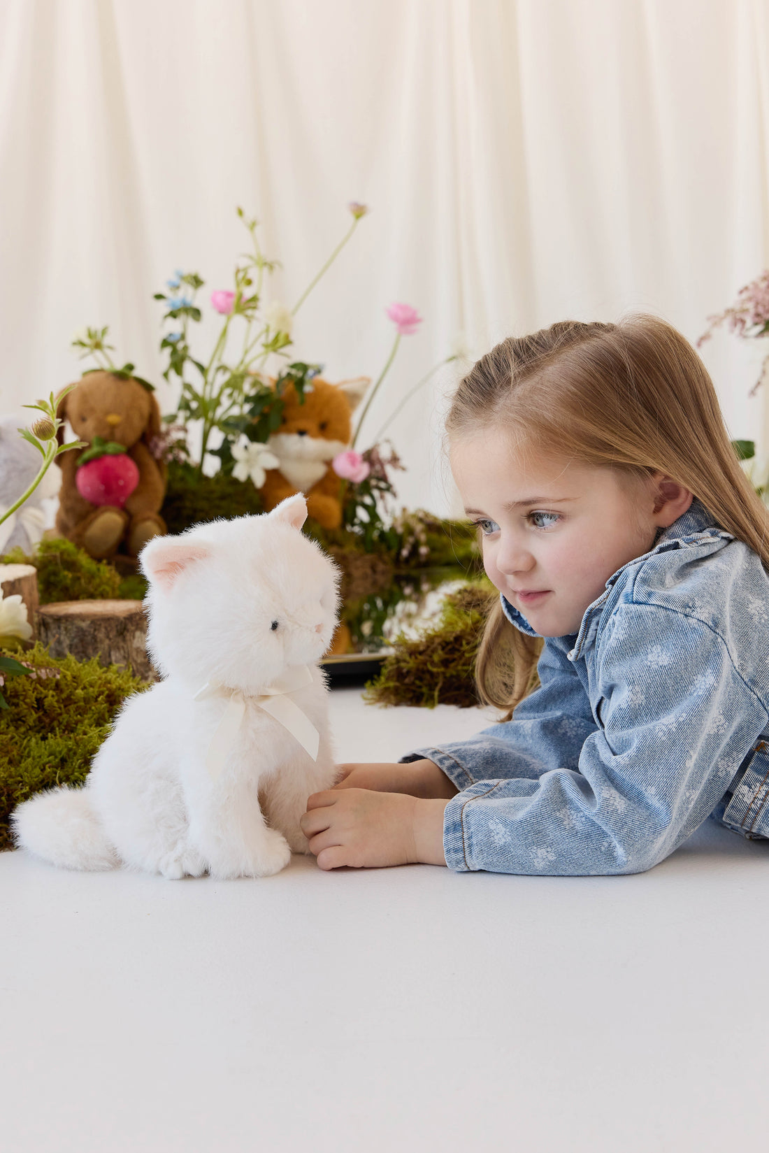 Snuggle Bunnies - Moon the Kitty - Snow Childrens Toys from Jamie Kay NZ