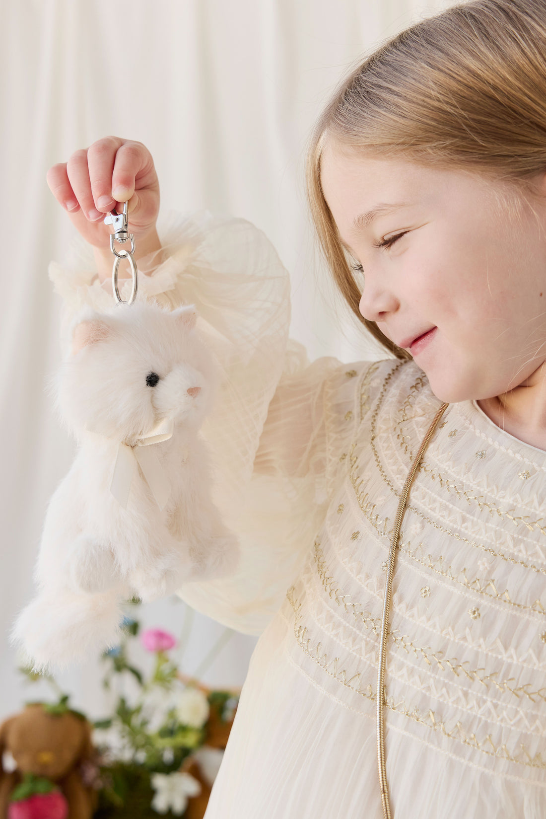 Snuggle Bunnies - Moon Keyring - Snow Childrens Toy from Jamie Kay NZ