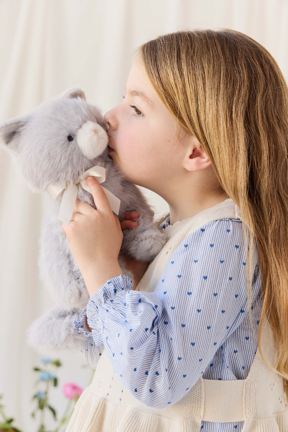 Snuggle Bunnies - Moon the Kitty - Soft Grey Childrens Toys from Jamie Kay NZ