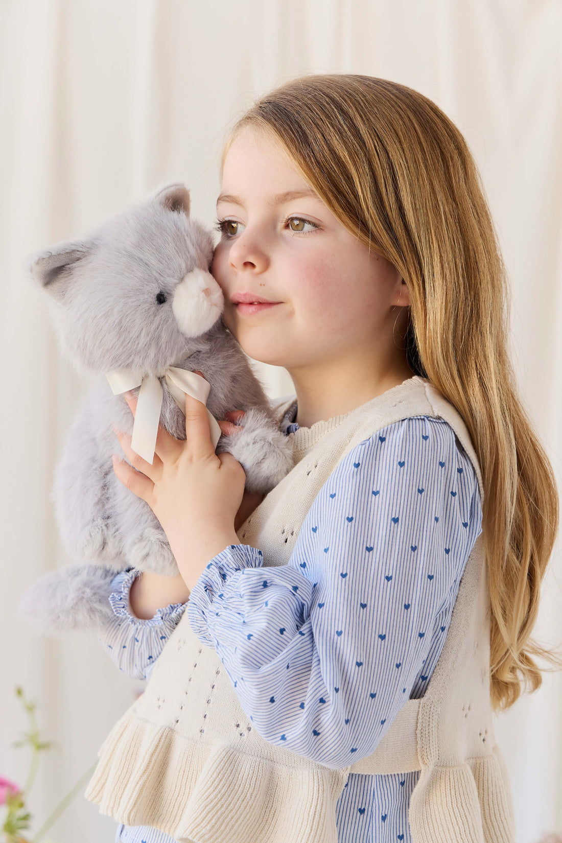 Snuggle Bunnies - Moon the Kitty - Soft Grey Childrens Toys from Jamie Kay NZ