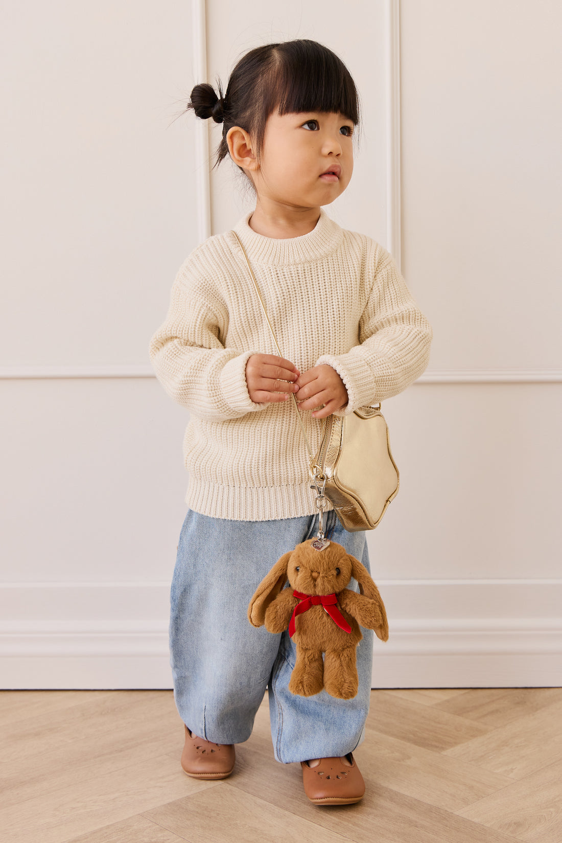 Snuggle Bunnies - Penelope Keyring - Toffee Childrens Toys from Jamie Kay NZ