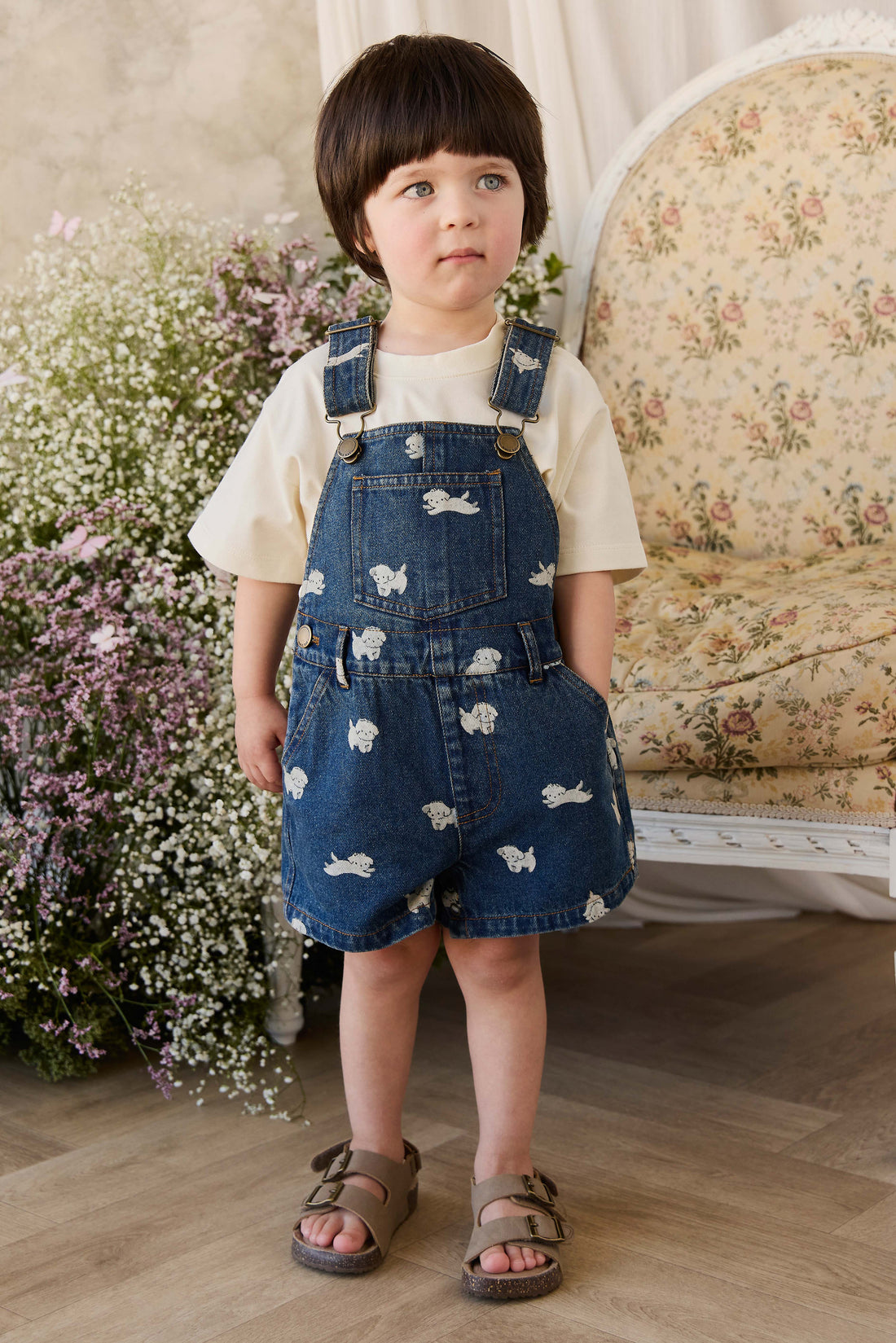 Fenix Short Overall - Finnegan Denim Childrens Overall from Jamie Kay NZ