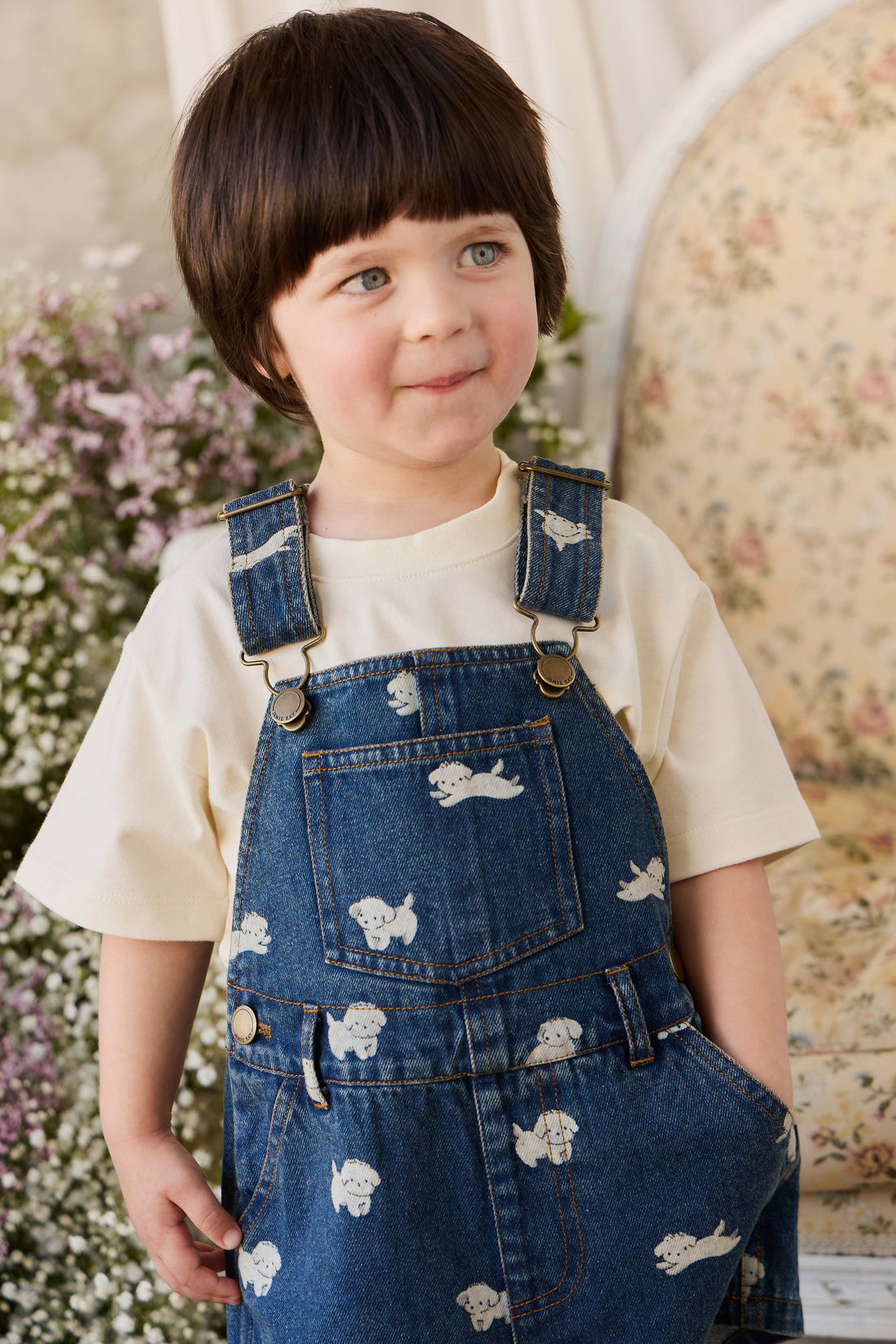 Fenix Short Overall - Finnegan Denim Childrens Overall from Jamie Kay NZ