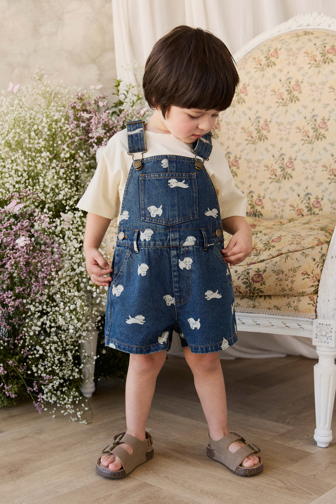 Fenix Short Overall - Finnegan Denim Childrens Overall from Jamie Kay NZ