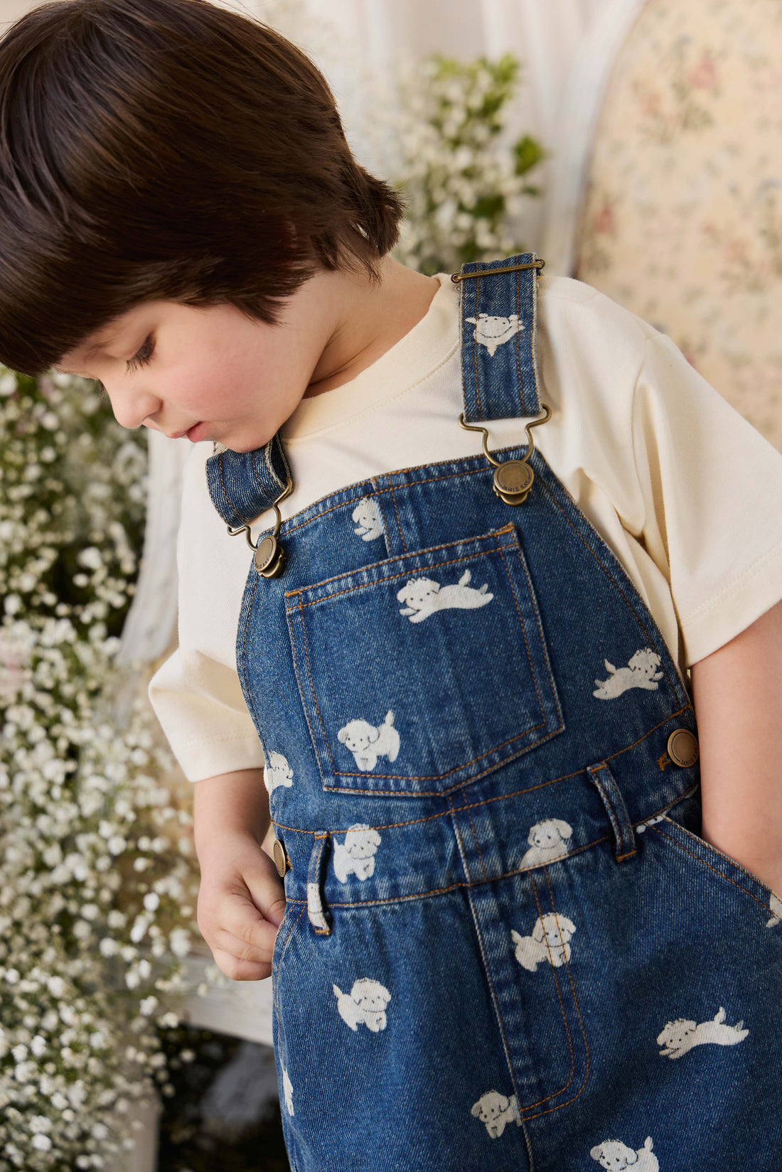 Fenix Short Overall - Finnegan Denim Childrens Overall from Jamie Kay NZ