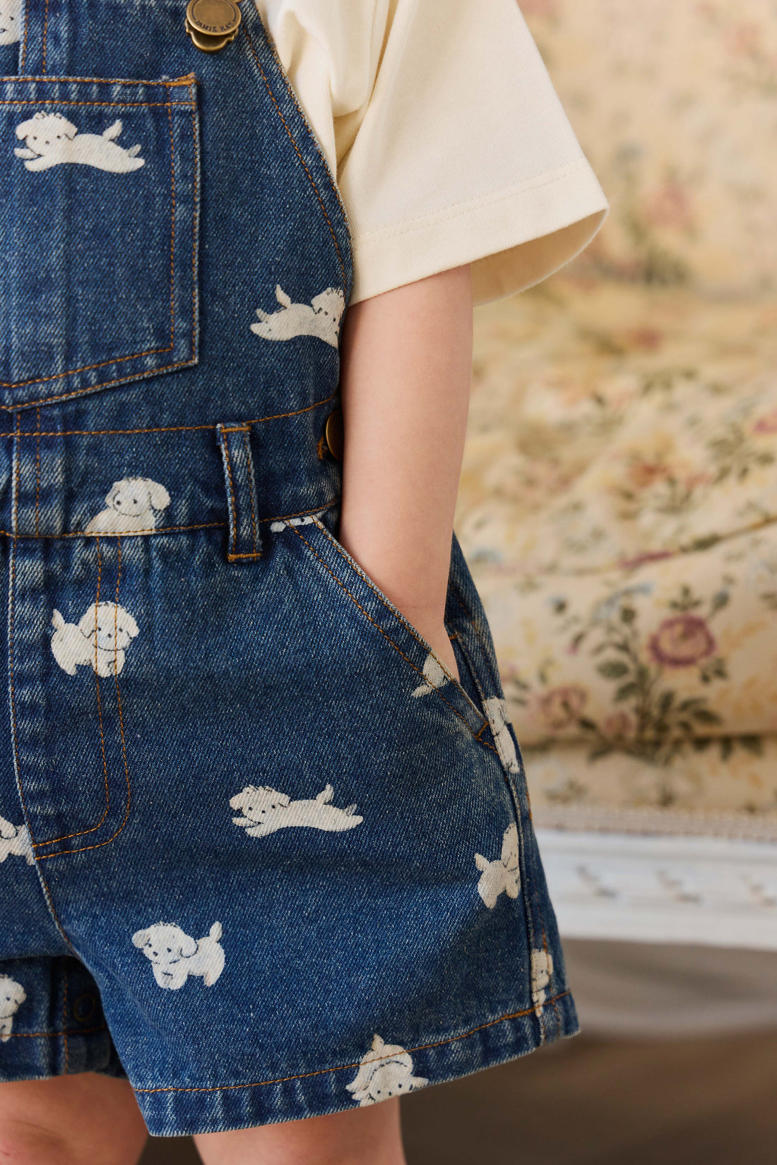 Fenix Short Overall - Finnegan Denim Childrens Overall from Jamie Kay NZ