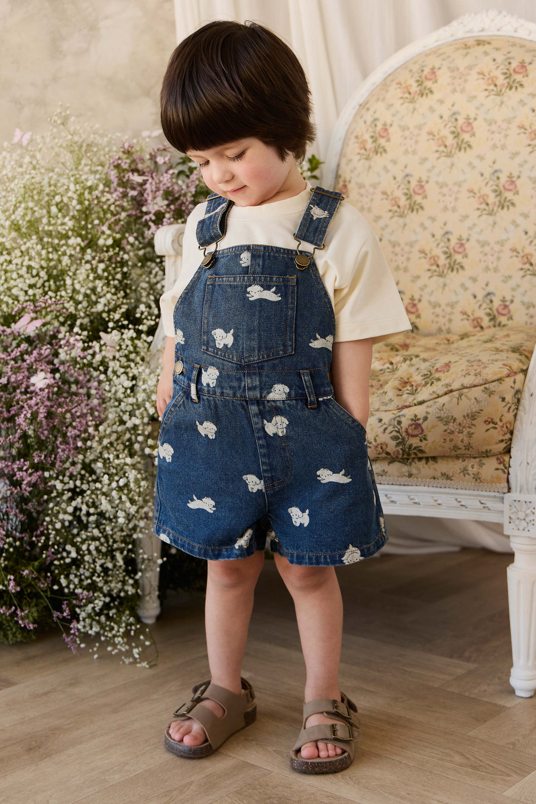 Fenix Short Overall - Finnegan Denim Childrens Overall from Jamie Kay NZ