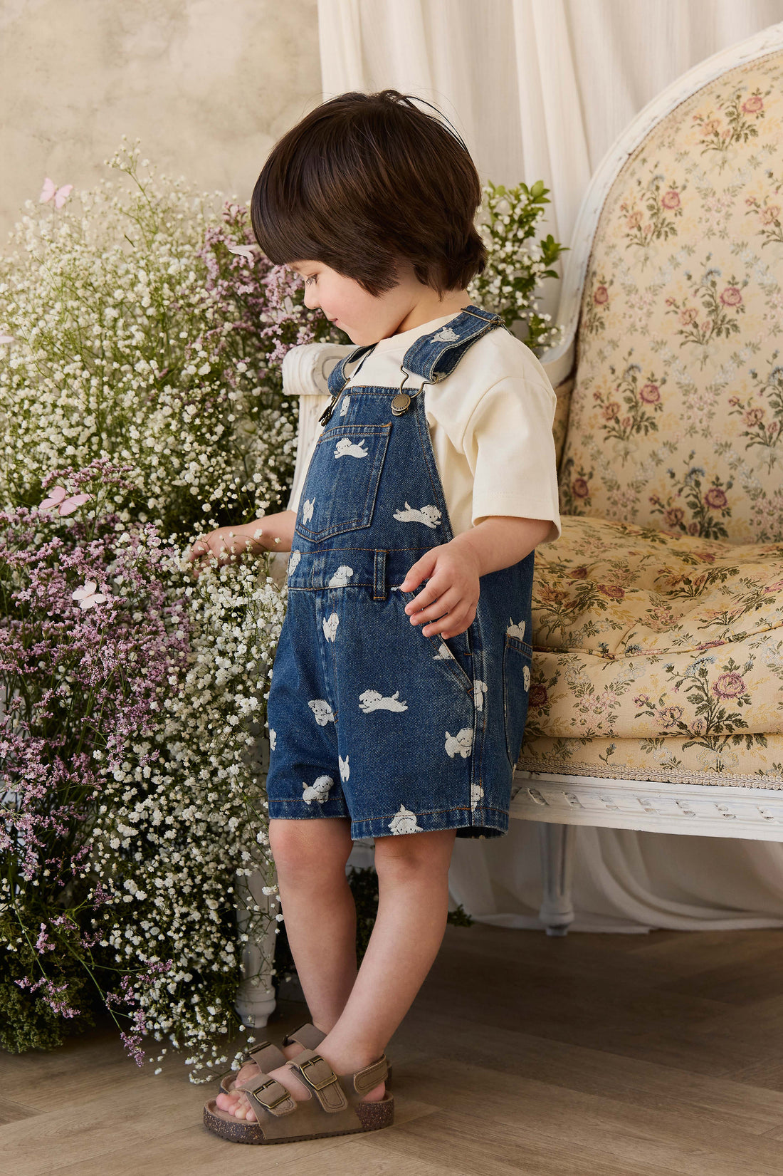 Fenix Short Overall - Finnegan Denim Childrens Overall from Jamie Kay NZ