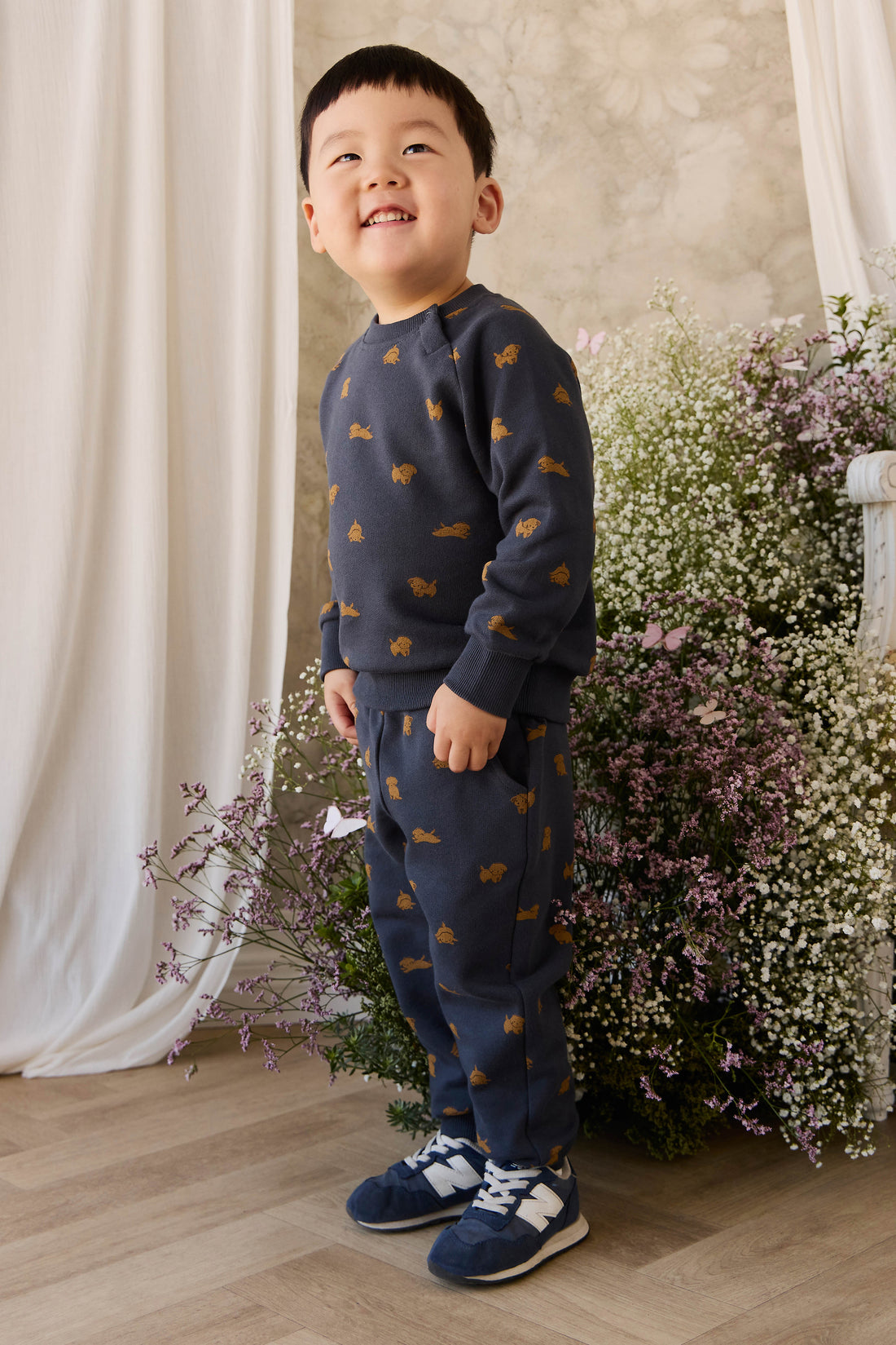 Organic Cotton Nash Track Pant - Playful Milo Captain Childrens Pant from Jamie Kay NZ