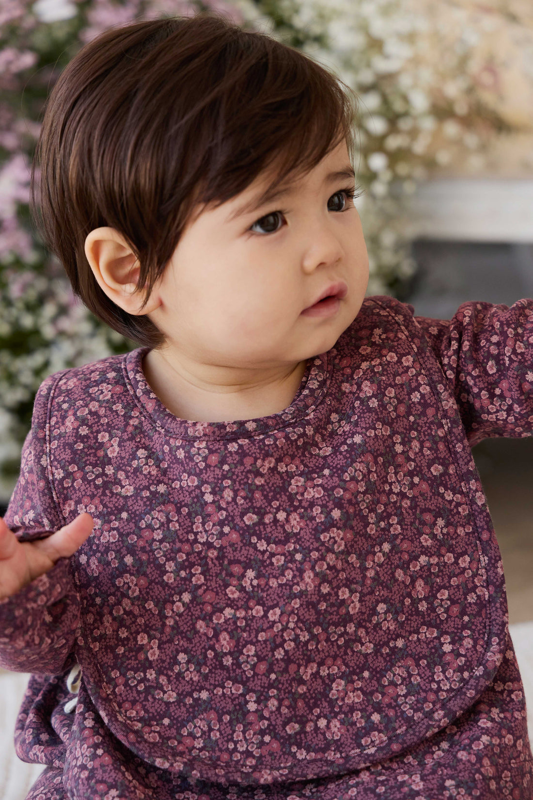 Organic Cotton Bib - Fig Floral Childrens Bib from Jamie Kay NZ