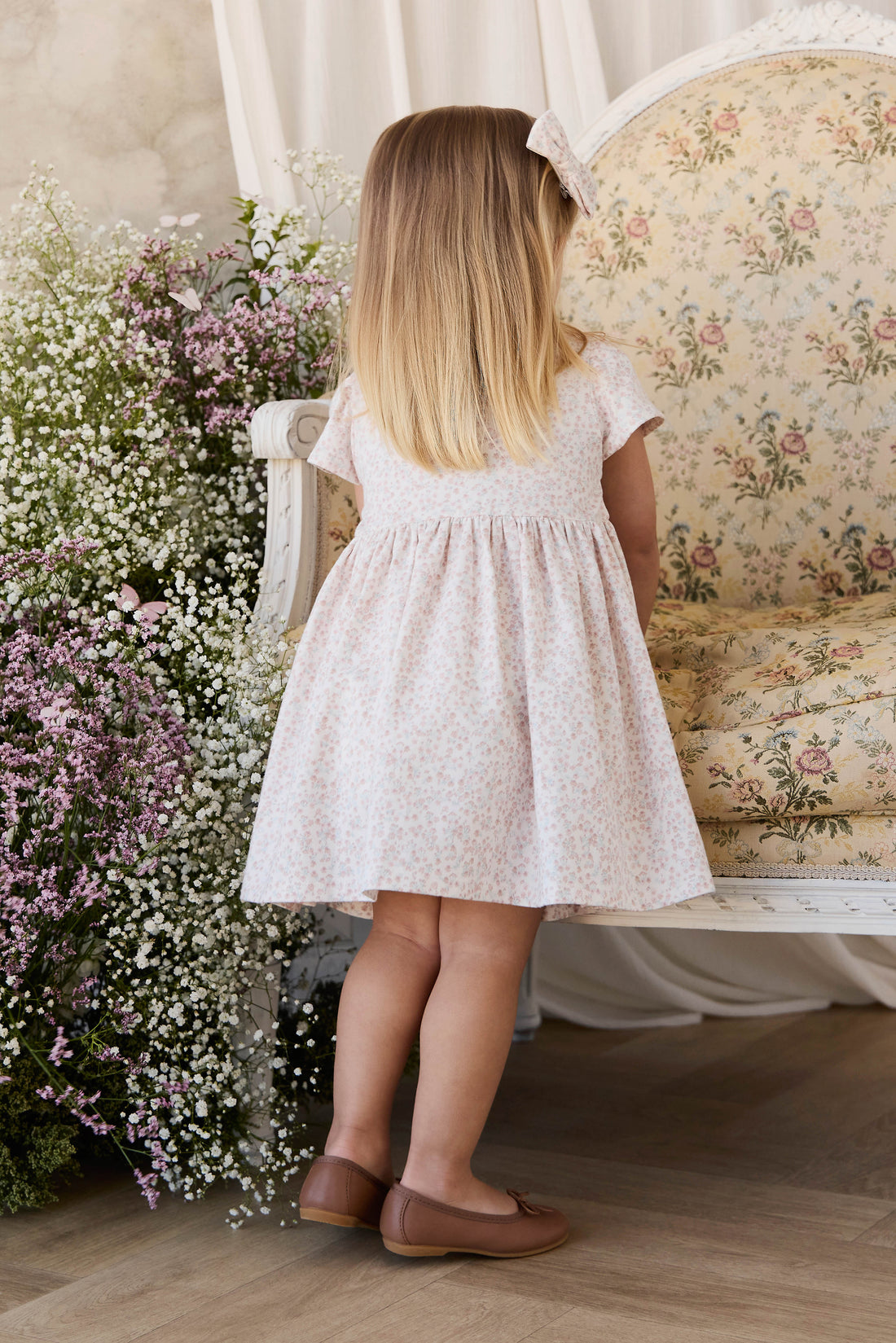 Organic Cotton Dahlia Dress - Posy Milk Childrens Dress from Jamie Kay NZ