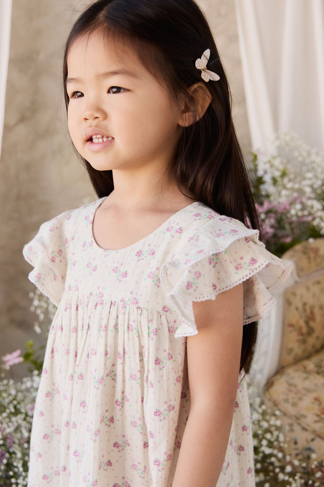 Organic Cotton Caroline Dress - Molly Lilac Childrens Dress from Jamie Kay NZ