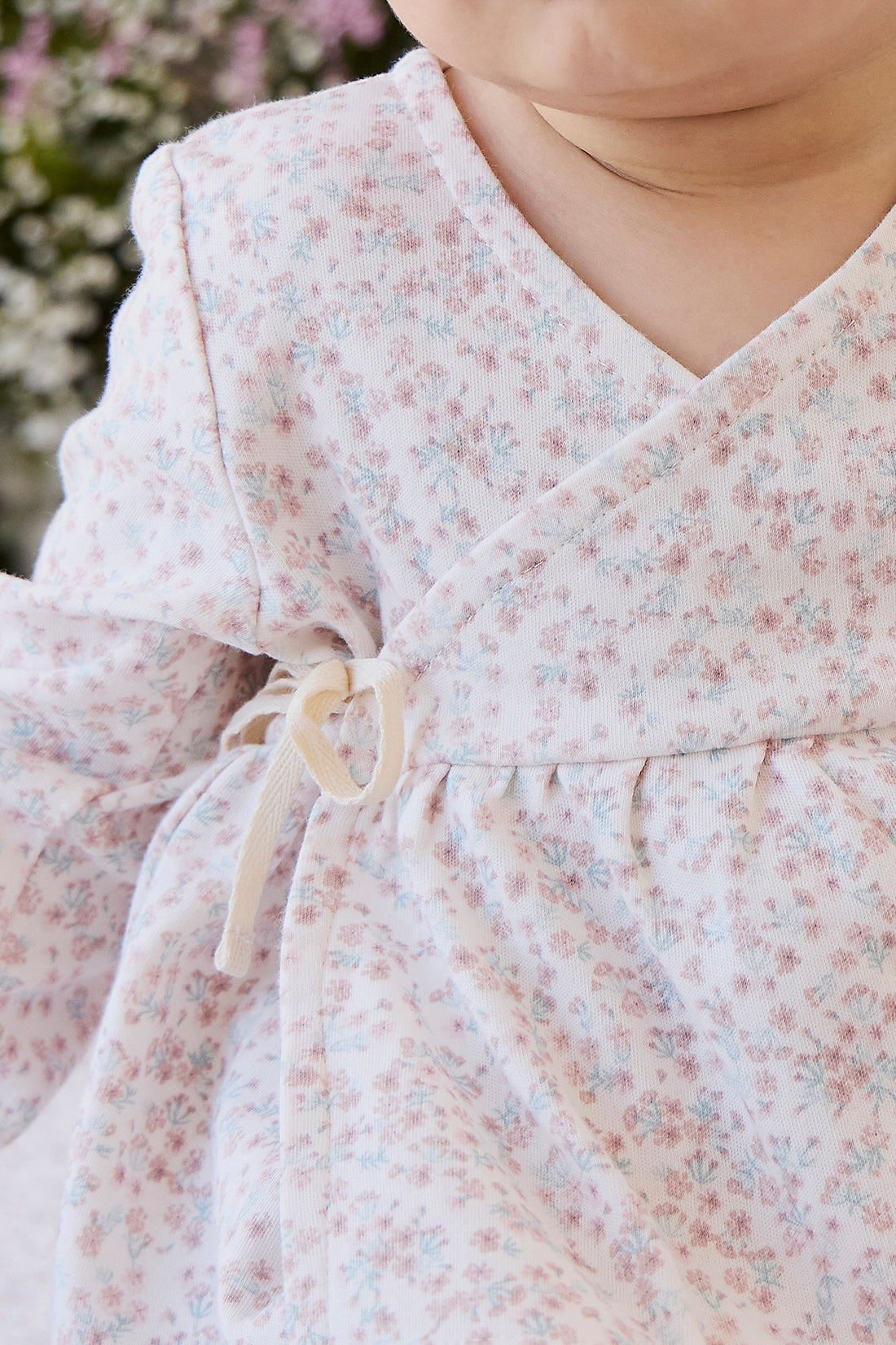 Organic Cotton Clemence Wrap Top - Posy Milk Childrens Top from Jamie Kay NZ