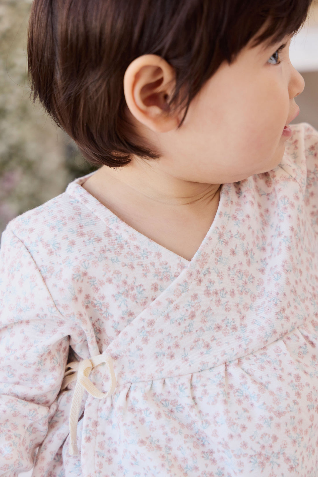 Organic Cotton Clemence Wrap Top - Posy Milk Childrens Top from Jamie Kay NZ