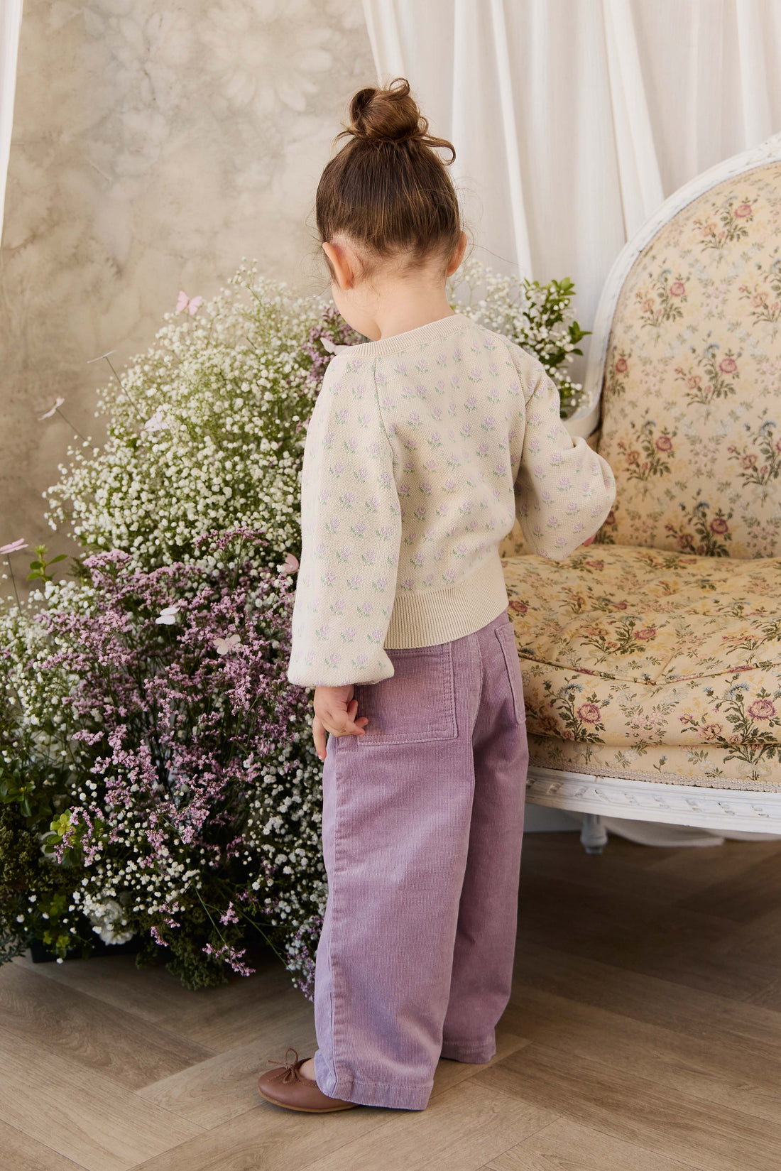 Evie Knitted Cardigan - Vanilla Evie Childrens Cardigan from Jamie Kay NZ