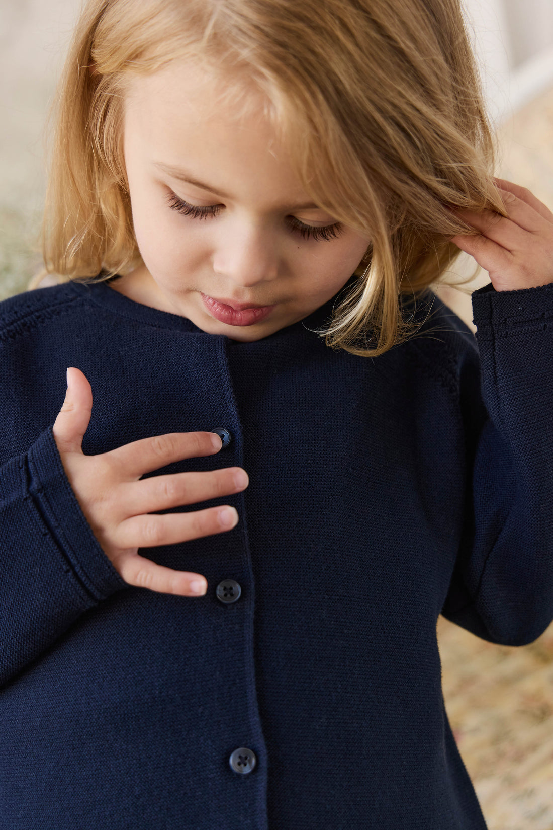 Delaney Knitted Cardigan - Starry Night Childrens Cardigan from Jamie Kay NZ