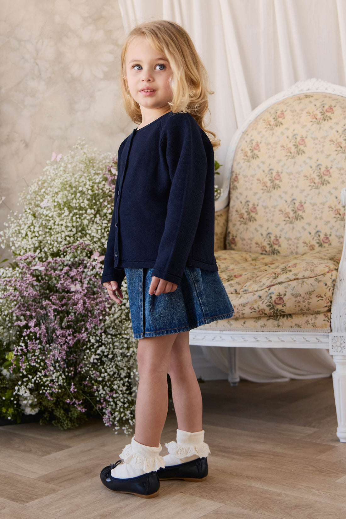 Delaney Knitted Cardigan - Starry Night Childrens Cardigan from Jamie Kay NZ