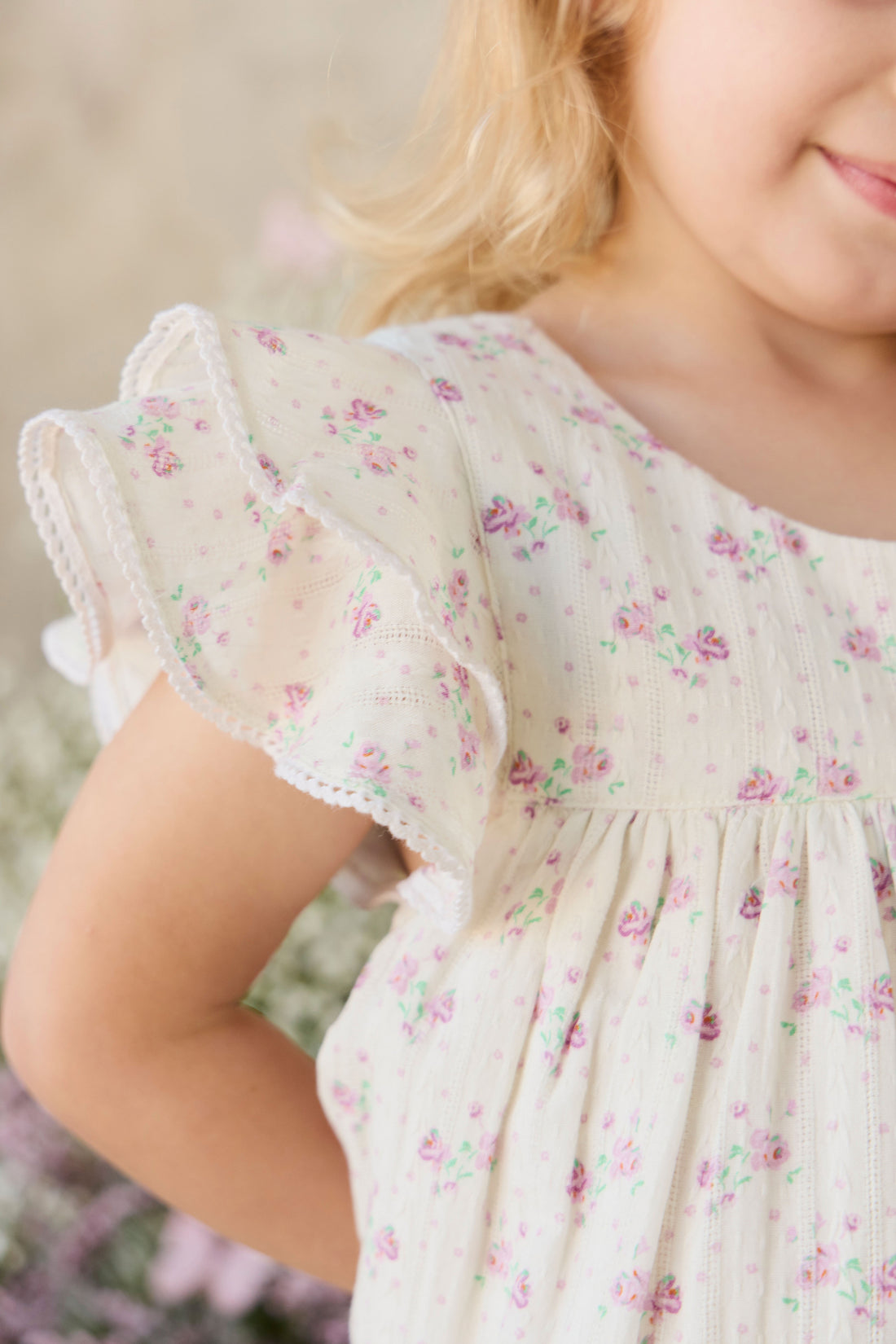 Organic Cotton Caroline Dress - Molly Lilac Childrens Dress from Jamie Kay NZ