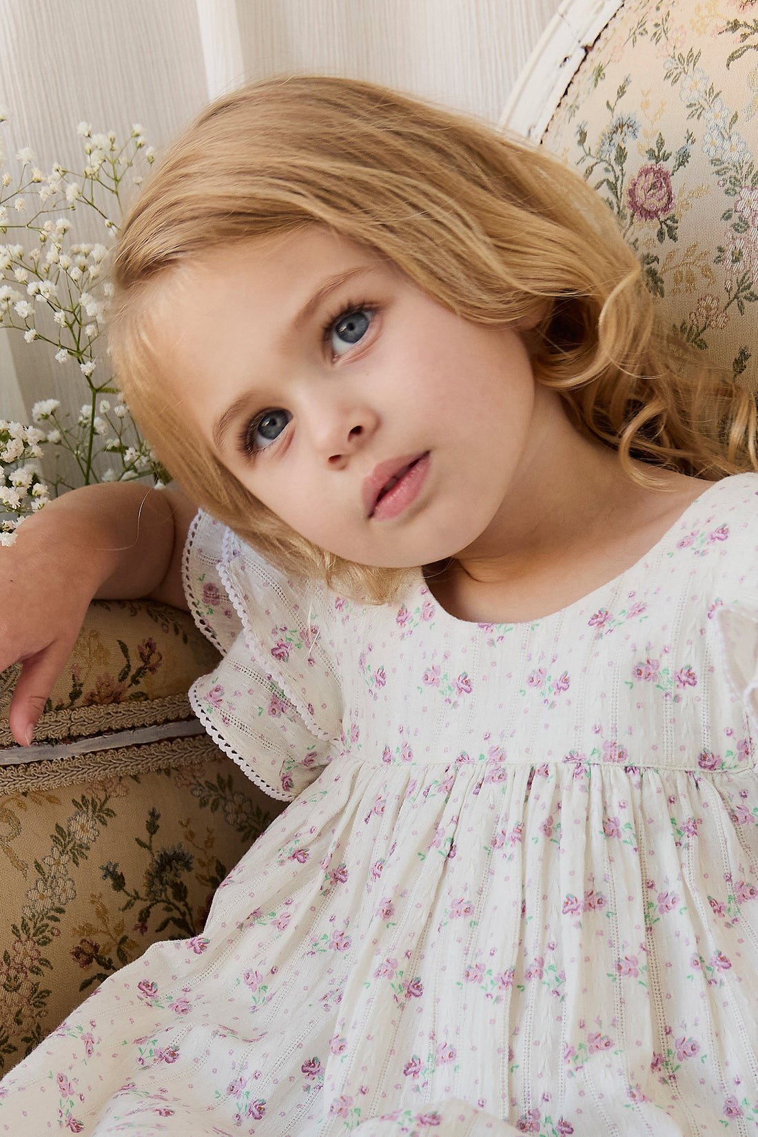 Organic Cotton Caroline Dress - Molly Lilac Childrens Dress from Jamie Kay NZ
