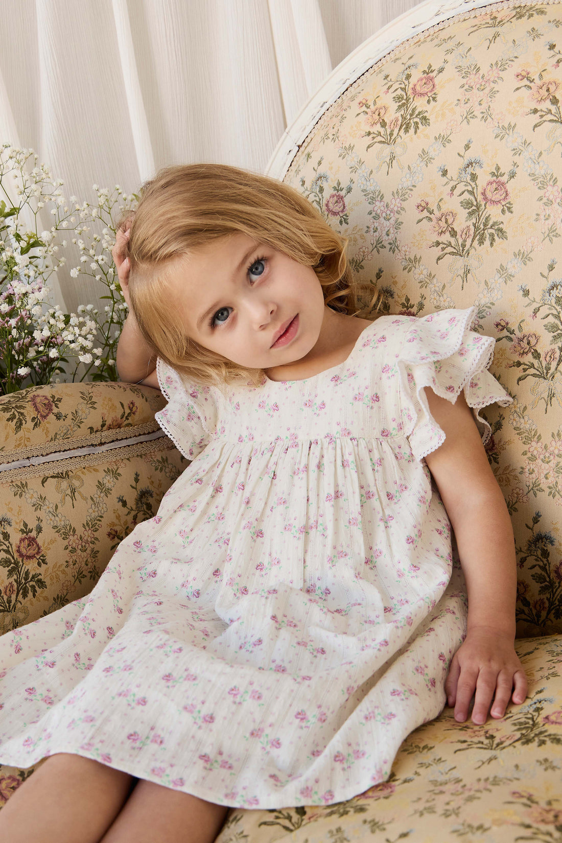Organic Cotton Caroline Dress - Molly Lilac Childrens Dress from Jamie Kay NZ
