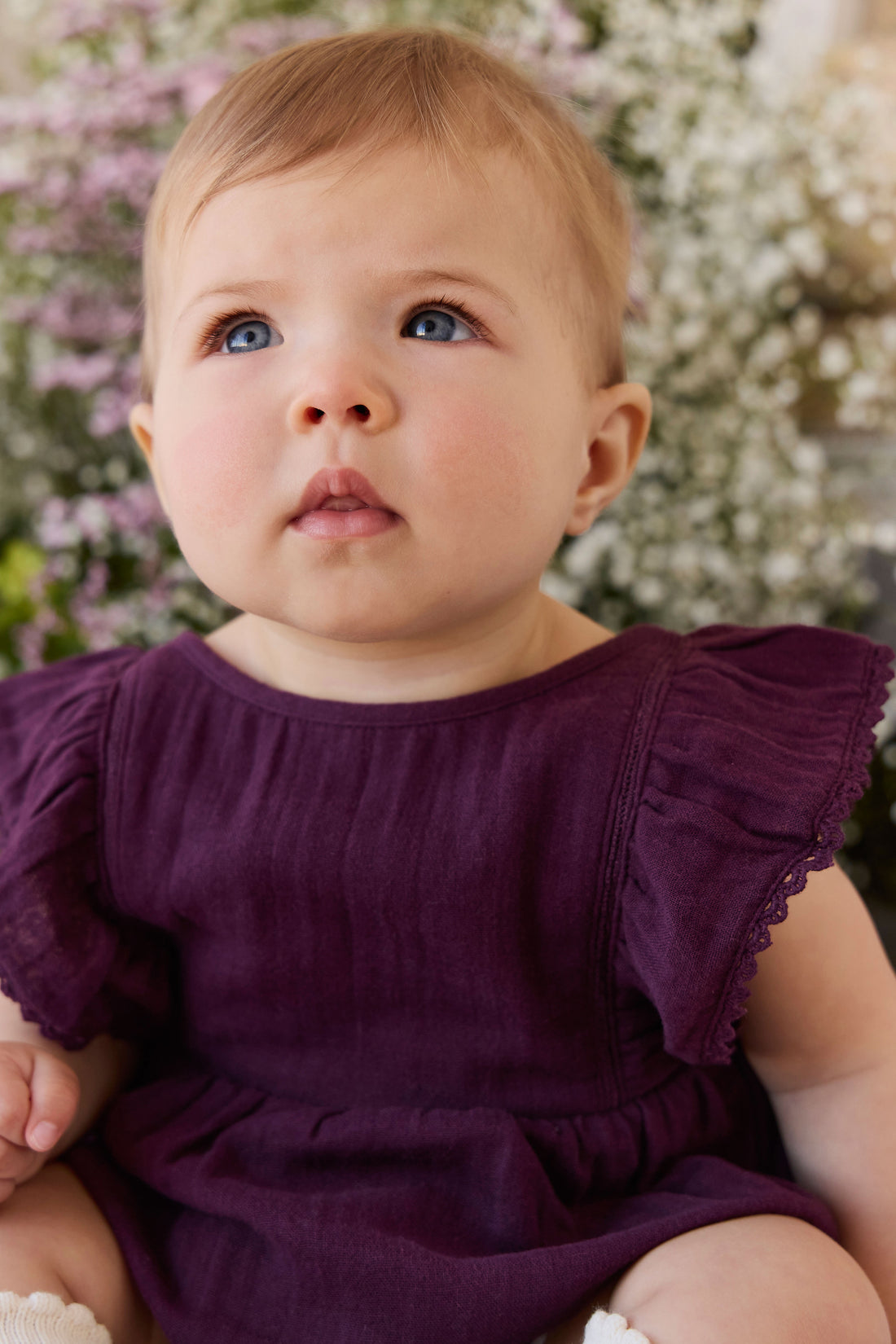 Organic Cotton Muslin Beatrice Playsuit - Fig Childrens Playsuit from Jamie Kay NZ