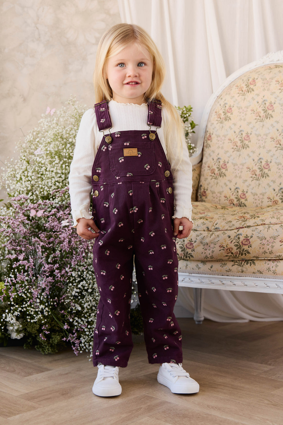 Blair Overall - Cherry Fig Childrens Overall from Jamie Kay NZ