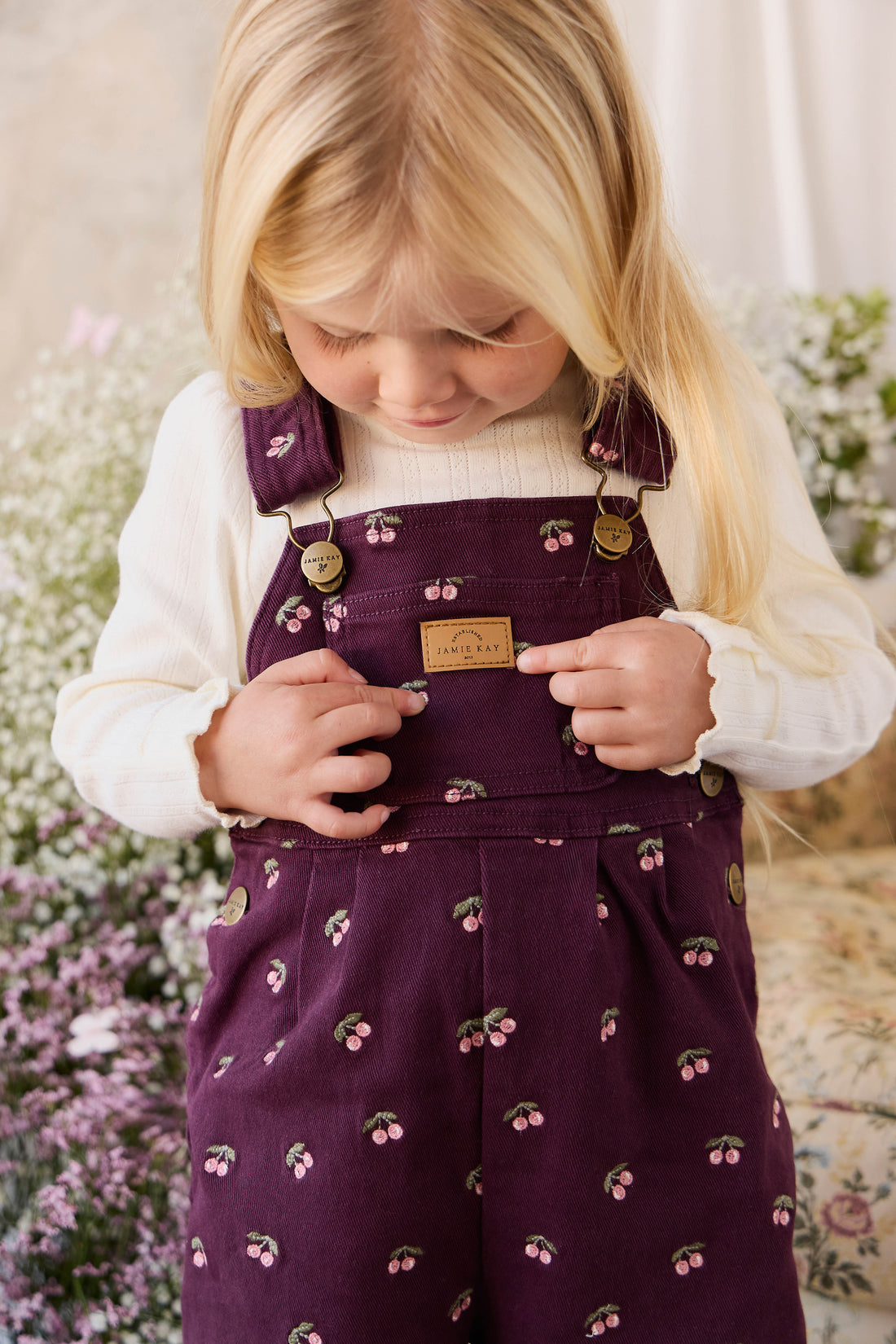 Blair Overall - Cherry Fig Childrens Overall from Jamie Kay NZ