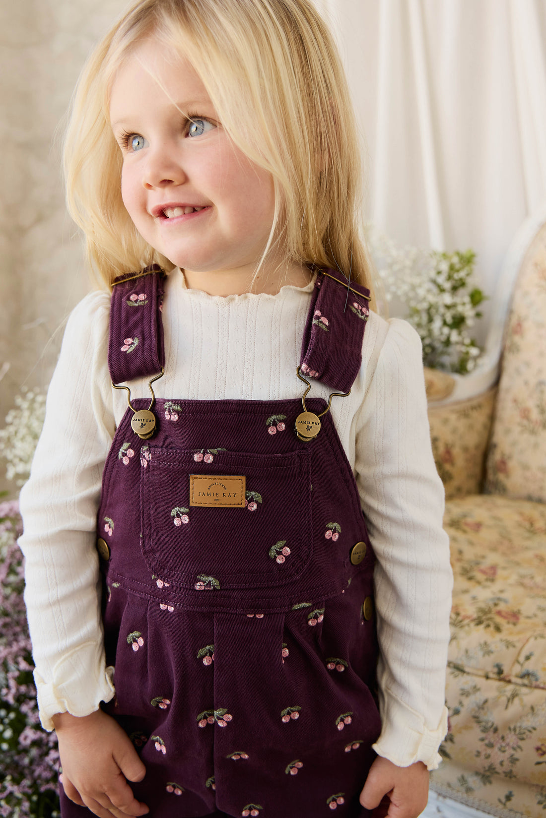 Blair Overall - Cherry Fig Childrens Overall from Jamie Kay NZ